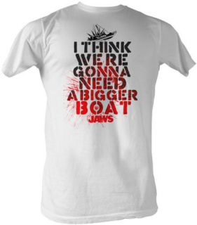 Licensed Jaws Bigger Boat Adult Shirt S 2XL