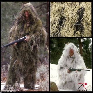 Ghillie Suit Jacket and Pants Snow Desert Woodland camouflage