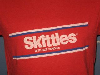 vintage 80s SKITTLES BITE SIZE CANDIES T Shirt SMALL candy mars super