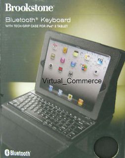 Bluetooth Brookstone Keyboard Tech Grip Case New iPad 3 iPad 2 774921
