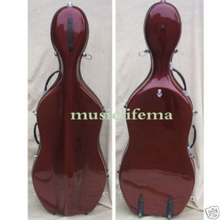 4new cello case fiberglass light strong beautiful #2