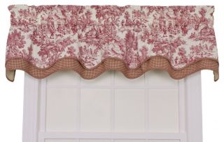 Layered Toile/Gingham Check Valances  Four Great Colors