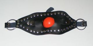 NEW LEATHER MUZZLE BALL GAG BONDAGE / RESTRAINT