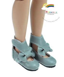 Grey Mary Jane Bow Boots Shoes for 12 Tonner Marley