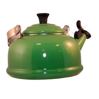 Le Creuset Whistling Tea Kettle Classic Green Teapot Enameled Steel 1
