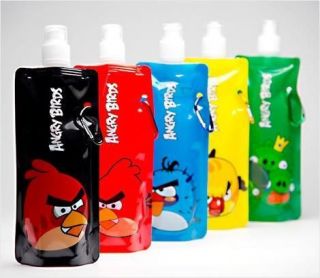 Angry Birds Foldable Reusable Water Bottle (Set of 5 Bottles)
