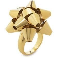 Kate Spade Bourgeois Bow Gold Ring Size 7 NEW NWT