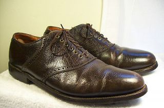 Rare vintage 12 D Hawthorne mens golf shoes All Leather
