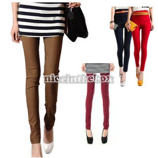 Womens High Waist Skinny Stretchy Pencil Pants/Trousers Leggings N98B