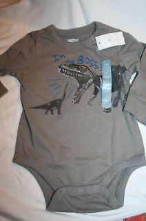 Baby Gap dinosaur Im the boss bodysuit size 12 18 months NWT