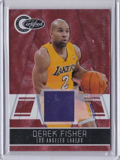 DEREK FISHER 2011 TOTALLY CERTIFIED TOTALLY RED JERSEY CARD #227/249