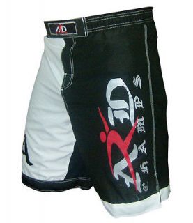 Fight Shorts UFC Cage Fight Grappling Muay Thai Boxing Black XS 3XL