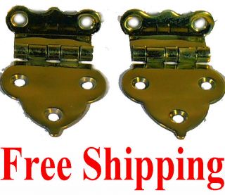 1503 BOONE STYLE BRASS OFFSET CABINET HINGES, *MAKE OFFER FOR 2 or