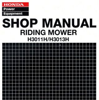 Honda H3011 H3013 Riding Mower Service Repair Shop Manual