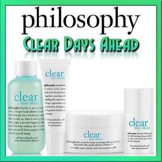 PHILOSOPHY CLEAR DAYS AHEAD ACNE PRODUCTS • CHOOSE CLEANSER