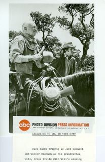 DACK RAMBO WALTER BRENNAN ON HORSES GUNS OF WILL SONNETT ORIG 1968 ABC