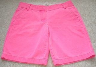 CREW JCREW Two Pairs Neon Hot Pink Broken In Chino Shorts Size 2 & 4