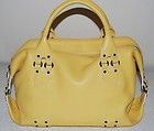 COLE HAAN Village Yellow Leather Bowler Satchel Designer Handbag