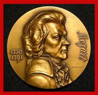 Music / Famous Austrian Composer Mozart / Great Bronze Medal