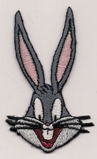 Looney Tunes Bugs Bunny Cartoon Character Portrait Embroidery Applique