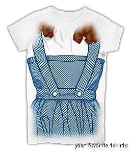 New Licensed Wizard Of OZ Dorothy Costume Women Juniors Shirt S XL