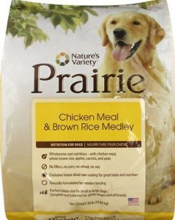 Prairie Dry Dog Food, Chicken Meal & Brown Rice Medley, 30 Poun