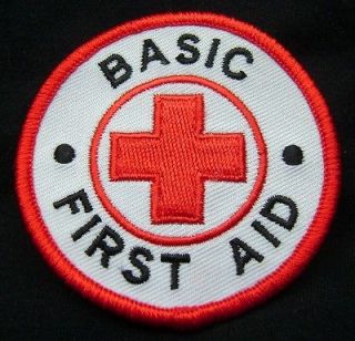 BASIC FIRST AID AMBULANCE EMERGENCY EMT EMS 100% EMBROIDERED IRON ON