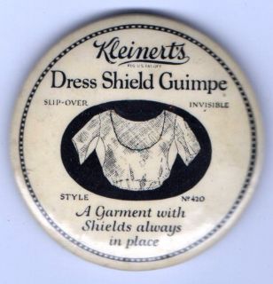 Early 1900s Kleinerts DRESS SHIELD Guimpe Pocket Mirror