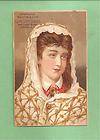 LOVELY LADY On WILCOX & CO., DRY GOODS Victorian Trade Card  COHOES
