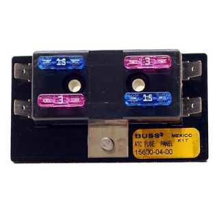 BUSS 4 POSITION BOAT FUSE BLOCK PANEL W/ REMOVABLE FACE
