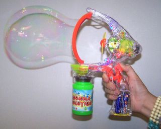 UP BUBBLE MAKER GUN bubbles blower toys NEW toy blowing large lights
