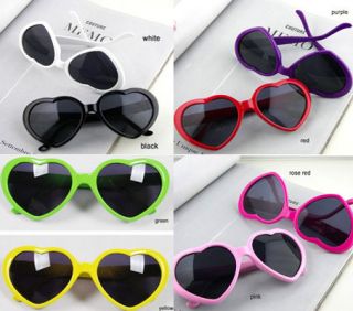 Men Women New Fashion Lolita Heart Shaped Love Sunglasses 8 Colors