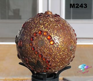 Copper Beauty   Mosaic Gazing Ball Sphere Handmade Mosaic for your