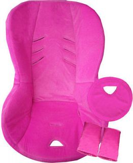 Britax Roundabout 50 Baby Seat Cover Solid Pink Velvet w Belly Pad