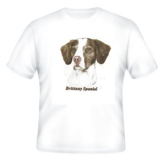 short sleeve T shirt Brittany Spaniel dog puppy shirt