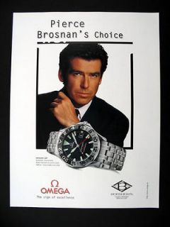 print Ad for Omega Seamaster GMT Watch Pierce Brosnan advertisement