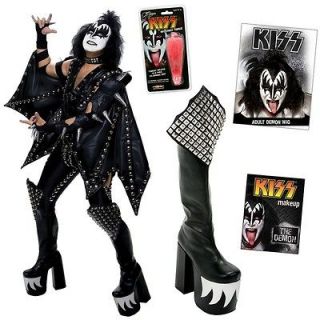 KISS Gene Simmons Demon COMPLETE ALIVE Costume with Boots, Wig, Makeup
