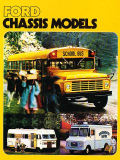 1976 Ford Chassis Models Original Sales Brochure   Camper School Bus