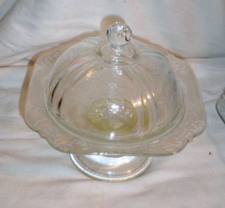 CRYSTAL RECOLLECTION MADRID PEDESTAL BUTTER DISH COVER