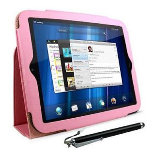 Light Pink Leather Case Cover With Stand For HP TouchPad new