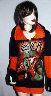 Slayer Metal Punk Rock DIY Funky Zip Hoodie Jacket Top Shirt