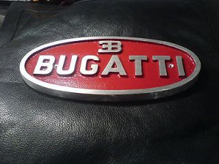 Bugatti Car Mascot Plaque Advertising Garage Display Badge Plate