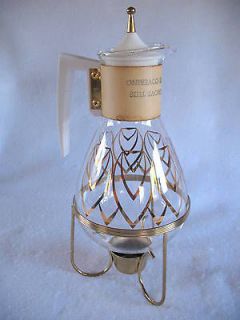 VINTAGE COFFEE CARAFE/POT WITH ORIGINAL PROTECTIVE BAND AND CANDLE