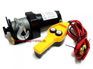 2000Lbs Power Cable Winch 12V Remote Control Electric Marine Boat