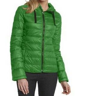 Calvin Klein Womens Packable Light Weight Down jacket hood Green M
