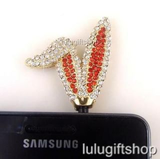 BUNNY EARS MOBILE CELL PHONE EARPHONE JACK PLUG ANTI DUST USE