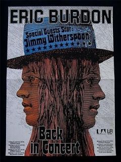 ERIC BURDON Jimmy Witherspoon   original Germany 1973 concert poster