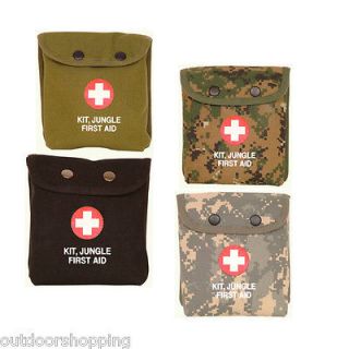 Canvas Snap Pouch Jungle First Aid Kit   Belt Hooks/Loops, 6 x 5 x 1