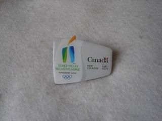 Olympic Games Vancouver 2010   Torch Relay Canada Host Country pin