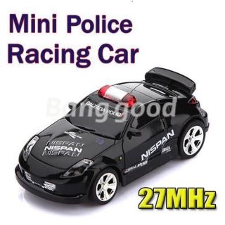High Speed Radio Mini Remote Control R/C Police Car with LED Light
